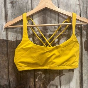 Yellow size 8 lululemon sports bra